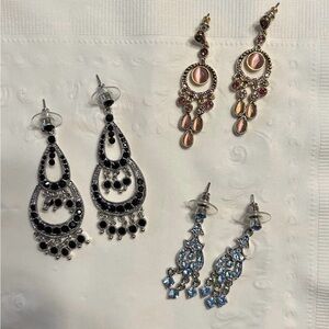 Vintage 1928 Costume Jewerly- Dangle Earrings Set